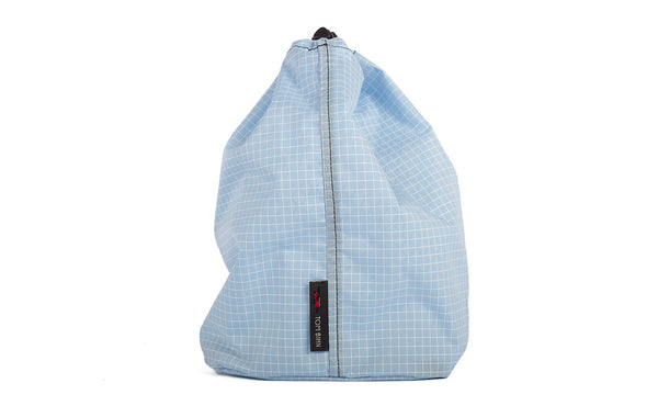 A Size 4 Acuity (light blue with white grid) 200 Halcyon Travel Stuff Sack.